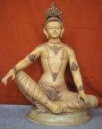 Single Collection - Handmade Statue Of Indra Bhagwan - Cast Stonehand Madehand Painte