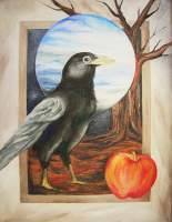 Birds - Raven - Oil