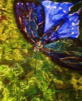 Flora And Fauna - Blue - Mixed Media