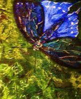 Flora And Fauna - Blue - Mixed Media