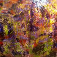 A Colorful Walk In The Woods - Acrylics Paintings - By Nancy Cromie, Abstract Painting Artist
