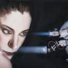 Scanning The Woman - Acrylic Paintings - By David Klebs, Realism Painting Artist