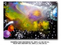 Milky Way Anatomyvii - Oil On Canvas Paintings - By Tautvydas Davainis, Other Painting Artist