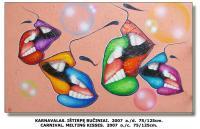 For Sale - Carnivalmelting Kisses - Oil On Canvas