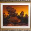Pioneers Log Cabin - Oil Paint Paintings - By John Cocoris, Contemporary Painting Artist
