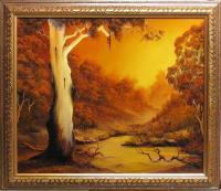 Landscape Sunset - Billabong - Oil Paint
