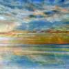 Cloud Light - Mixed Media On Plywood Paintings - By Skye Gentle, Landscape Painting Artist