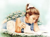 Sunshine Reader - Watercolor Paintings - By Margaret Harris, Realism Painting Artist