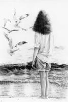 Graphite Drawings By Margaret - Seashore Viewer - Graphite