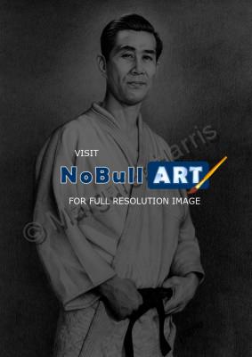 Graphite Portrait - Japanese Marshal Arts Black Belt - Graphite