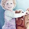 Rocking Horse Teddy - Watercolor Paintings - By Margaret Harris, Realism Painting Artist