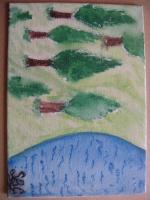 Out On The Lake - Water Color Paintings - By Samantha Collins, Cartoony Painting Artist