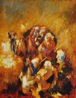 Ljudje - Acrilic Paintings - By Maksimiljan Sternad, Impressionism Painting Artist