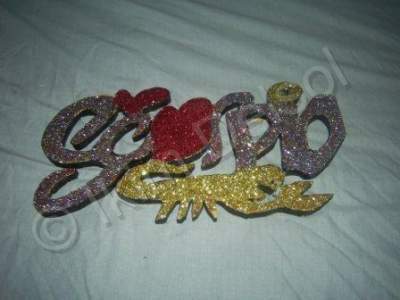 Zodiac - Zodiac Sign - Wood Acrylic Glitter