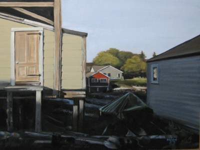 Maine - Stonington Alley - Oil On Canvas