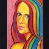 Jane Certainly Not Plain - Oil Pastel On Paper Drawings - By Helen V James, Abstract Drawing Artist