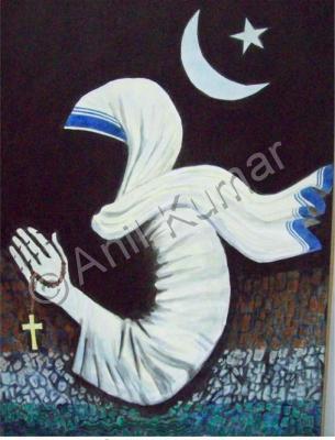 Paintings - Mother India - Acrylics