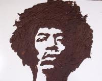 Chocolate Jimi - Chocolate Mixed Media - By John Kovacich, Modern Mixed Media Artist