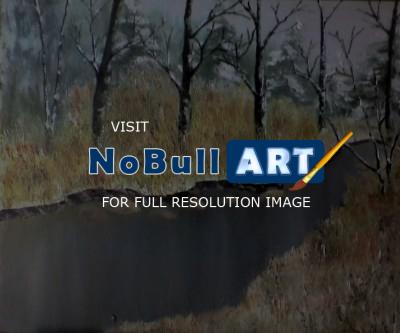 Oil Paintings - Winter Landscape - Oil On Canvas