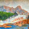Amalfi - Italy - Colored Pencils On Textil Paintings - By Vincent Consiglio, Landscape Painting Artist