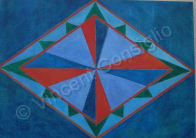 Oil Paintings - Geometric 2 - Oil On Masonite