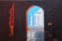 Landscape - Taj In Hide And Seek - Acrylics