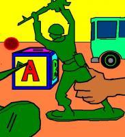 Children - Playing Army - Paintprogram