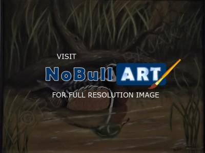 Mallards - Wood Duck - Acrylic On Masonite