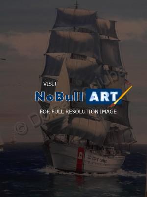 Nautical - Eagle- The Coast Guard - Oil On Canvas
