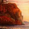 Cape Disappointment  Lighthouse - Watercolor Paintings - By Doina Cociuba, Realism Painting Artist
