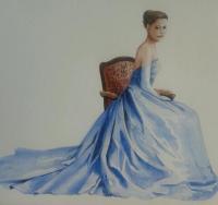 The Princess - Watercolor Paintings - By Doina Cociuba, Realism Painting Artist