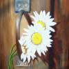 Barn Door Daisies - Oils On Canvas Paintings - By Susan Dehlinger, Traditional Painting Artist