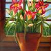 Daylilies In The Window - Oils On Canvas Paintings - By Susan Dehlinger, Traditional Painting Artist