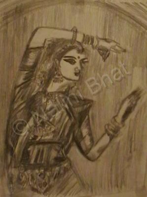 Nritya-The Dance Series - The Dancer - Pencil On Paper