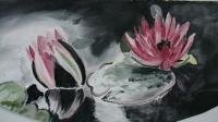 When I Bloom - Oil On Wood Paintings - By Nalini Bhat, Traditional Painting Artist