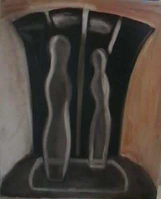 Nritya-The Dance Series - Two To Tango - Oil On Canvas