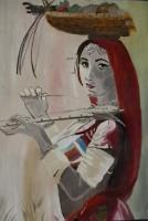 Do You Like My Music - Oil On Canvas Paintings - By Nalini Bhat, Reproduction Painting Artist