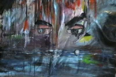 Ashru-Tears - A Drop In The Ocean Or Her Tears Could Fill The Ocean - Acrylic On Canvas