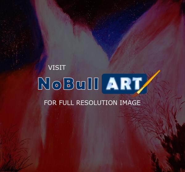 Nisarga- Nature - Aurora Borialis - Acrylic On Canvas