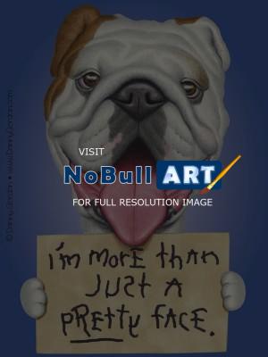 English Bulldogs - Becky Bulldog - Markercolored Pencil