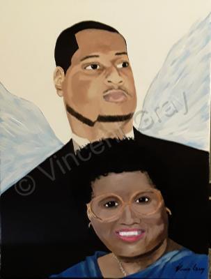 6 - Mother And Son - Commission - Acrylic