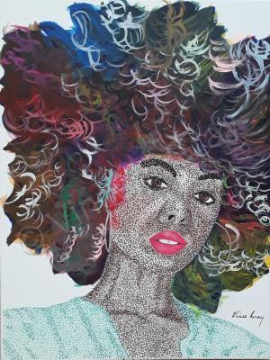 5 - Colored Woman - Acrylic