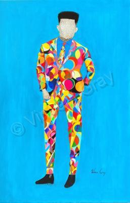 5 - He Wears Abstract - Acrylic