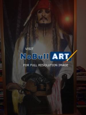 Yes - Captian Jack Sparrow - Charcoal Pastel