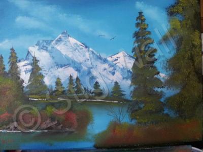 Mountain Landscapes - Alaska Mountain - Oil