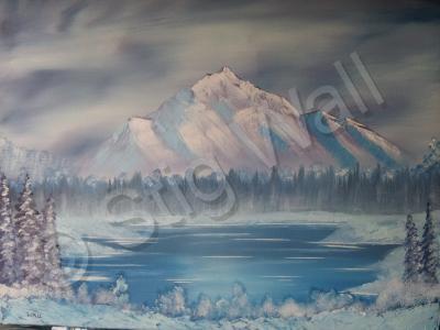 Mountain Landscapes - Purple Mountain - Oil