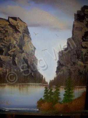 Mountain Landscapes - Cliffs - Oil