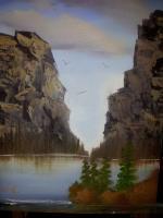 Cliffs - Oil Paintings - By Stig Wall, Wet On Wet Painting Artist