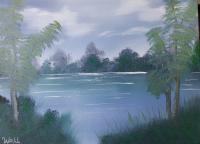 Lakeside - Oil Paintings - By Stig Wall, Wet On Wet Painting Artist