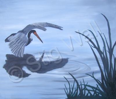 Other - Heron Fishing - Oil